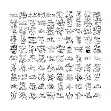 El hayat ve mutluluk için hat alıntı motivasyon yazılı. Kartpostal, poster, parmak izi, kart grafik tasarım için.