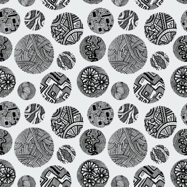 Kusursuz grunge yarım ton çizim dokusu. Rastgele çember çizim deseni