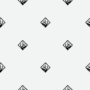 Kusursuz grunge doodle modern desen. Geometri kare kumaş örneği