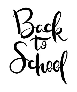 Okula dönelim. Grunge izole edilmiş sanat eserleri yazıyor. Tişört grafikleri için tipografi damgası, baskı, poster, afiş, broşür, etiket, kartpostal. Vektör resmi