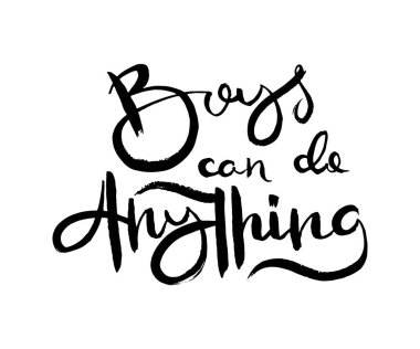 Erkekler her şeyi yapabilir. Grunge izole edilmiş sanat eserleri yazıyor. Tişört grafikleri için tipografi damgası, baskı, poster, afiş, broşür, etiket, kartpostal. Vektör resmi