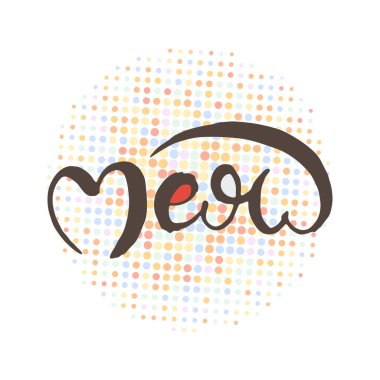 Miyav. Grunge izole edilmiş sanat eserleri yazıyor. Tişört grafikleri için tipografi damgası, baskı, poster, afiş, broşür, etiket, kartpostal. Vektör resmi