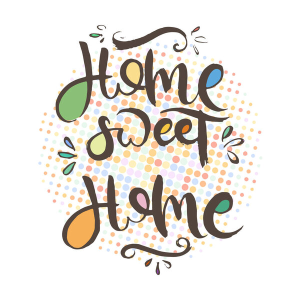 Дом, милый дом. Гранж буквы изолированные произведения искусства. Типографский штамп для графики футболок, печати, плаката, баннера, флаера, бирки, открытки. Векторное изображение
