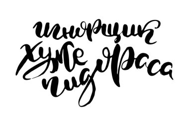 Bir ucubeden daha kötüsünü görmezden gelmek. Rus harfleri modern tarzda yazılmış. Ayrı grunge el yazısı, siyah kelimeler ve harfler. Kapılar, baskılar, bakım için logotype, kartlar, restoran etiketleri için Kiril alfabesiyle vektör sözcükleri