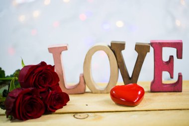 Düğün gül kalpli - Sevgililer,