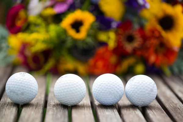 doğum günü, kartı, fiş için çiçekli golf topları