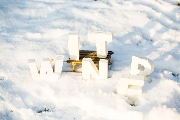 Зима, письма на санях — стоковое фото