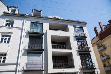 Münih, güzel yerleşim bölgesi, mavi s konut evleri