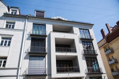 Münih, güzel yerleşim bölgesi, mavi s konut evleri