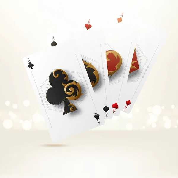 Casino Pokerturnier Invatation Design Vektorillustration — Stockvektor