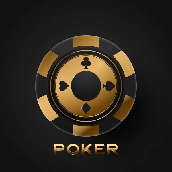 Ilustração Vetorial Sobre Tema Casino Com Símbolos Poker Cartas Poker — Vetor de Stock