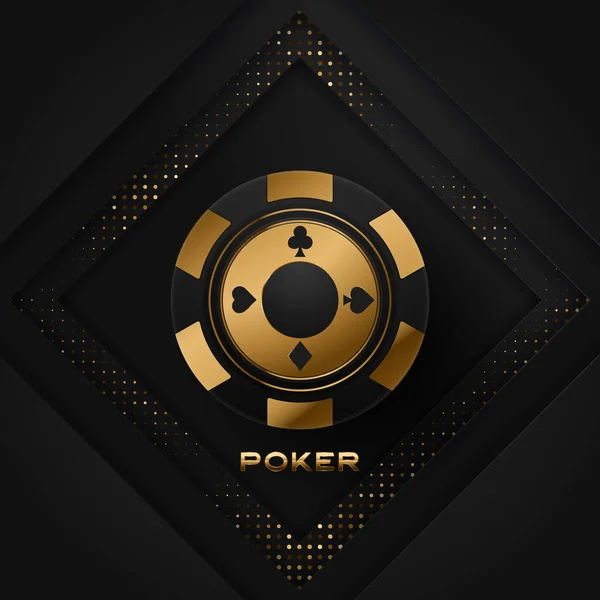 Vector Illustratie Een Casino Thema Met Poker Symbolen Poker Kaarten — Stockvector