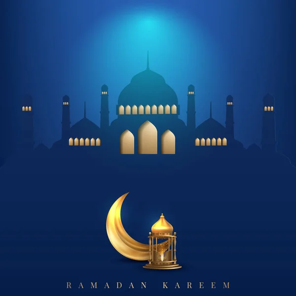 Ramadan Kareem Grußkarte Ramadhan Mubarak Vektorillustration — Stockvektor