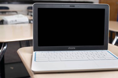 Elgin, Illinois - 2019 dolaylarında: Sınıfta bir HP Chromebook. 