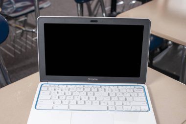 Elgin, Illinois - 2019 dolaylarında: Sınıfta bir HP Chromebook. 