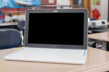 Elgin, Illinois - 2019 dolaylarında: Sınıfta bir HP Chromebook. 
