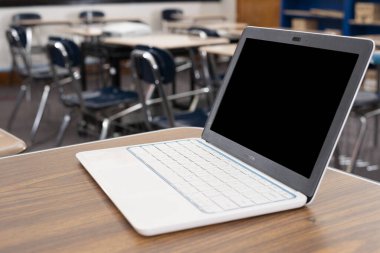Elgin, Illinois - 2019 dolaylarında: Sınıfta bir HP Chromebook. 