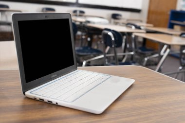 Elgin, Illinois - 2019 dolaylarında: Sınıfta bir HP Chromebook. 