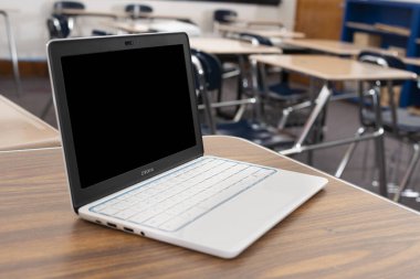 Elgin, Illinois - 2019 dolaylarında: Sınıfta bir HP Chromebook. 