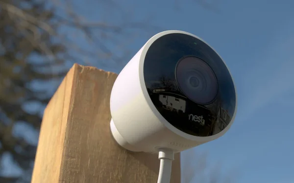 Elgin 2020 Nest Cam Has Just Been Installed Home Owner — Stock Photo, Image