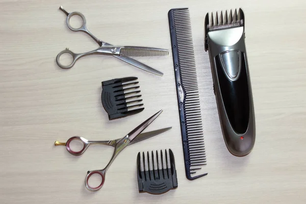 Professional Scissors Cutting Hair — Stock Photo, Image