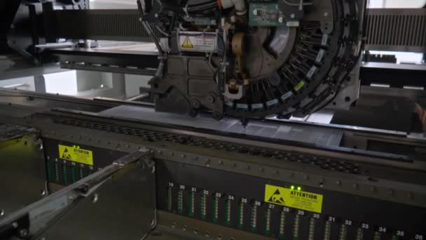 Processus Automatique Alimentation Installation Led Sur Une Carte Circuit Imprimé — Video