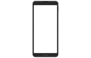 Beyaz ekranlı bir akıllı telefonun tasviri