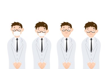 Bir maske takıp selam vermenin canlandırması