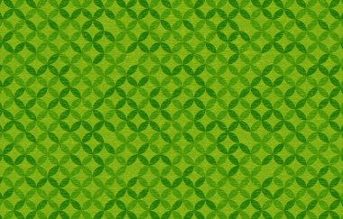 Yeşil Japon kağıdı ve Japon deseni: yırtık elbise.