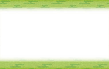 Yeşil Japon desen çerçeve: bulanık şekil