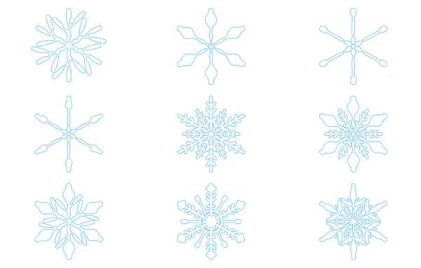 Ilustración Vectorial Copo Nieve Azul — Archivo Imágenes Vectoriales