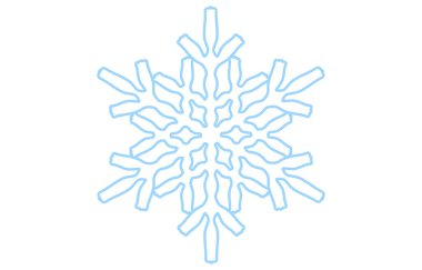 Mavi kar tanesinin vektör çizimi