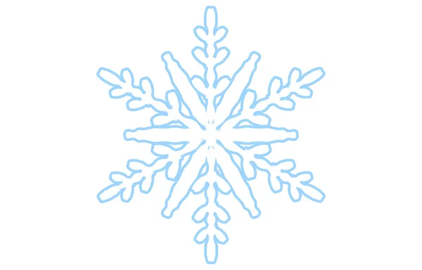 Ilustración Vectorial Copo Nieve Azul — Archivo Imágenes Vectoriales