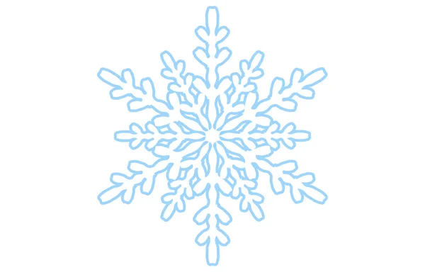 Vector Illustration Blue Snowflake — Stock Vector