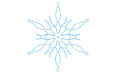 Mavi kar tanesinin vektör çizimi