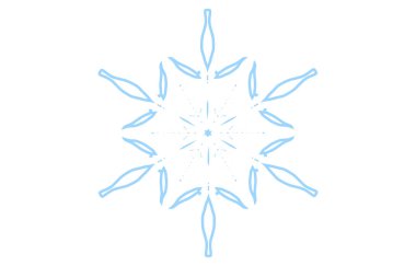 Mavi kar tanesinin vektör çizimi
