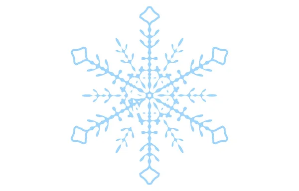 Ilustração Vetorial Floco Neve Azul — Vetor de Stock