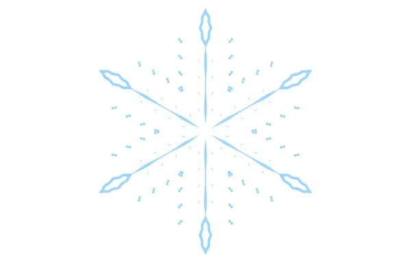 青い雪の結晶のベクトル図 — ストックベクタ