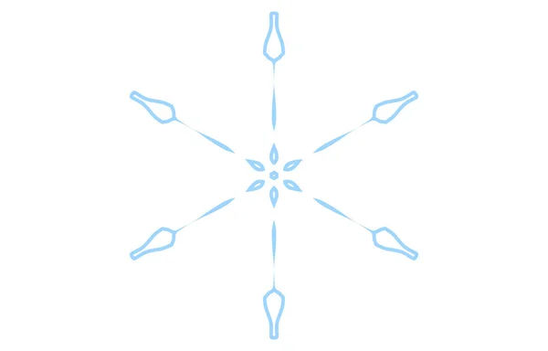 Εικονογράφηση Διάνυσμα Του Μπλε Νιφάδα Χιονιού — Διανυσματικό Αρχείο