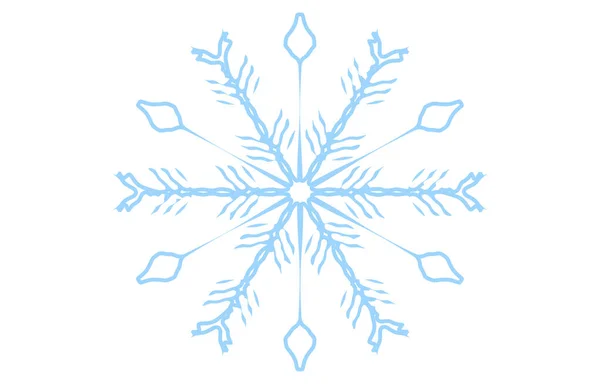 Vektorillustration Der Blauen Schneeflocke — Stockvektor