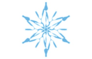Mavi kar tanesinin vektör çizimi