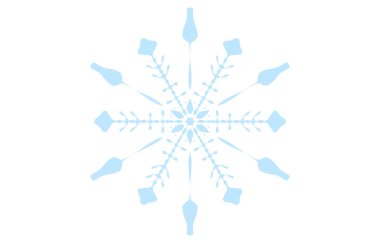 Mavi kar tanesinin vektör çizimi