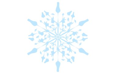 Mavi kar tanesinin vektör çizimi