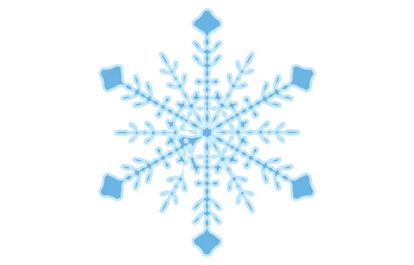 Vektorová Ilustrace Modré Sněhové Vločky — Stockový vektor