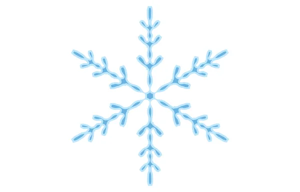 Vector Illustration Blue Snowflake — Stock Vector