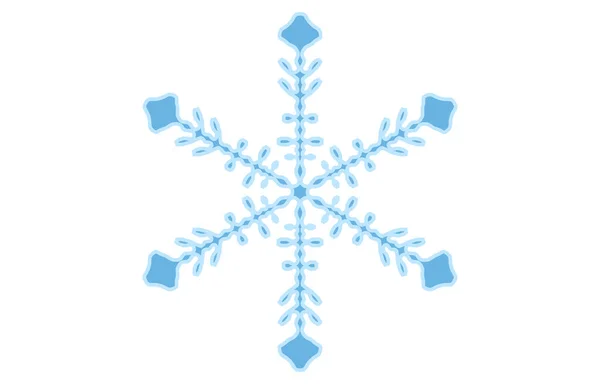 Vector Illustration Blue Snowflake — Stock Vector