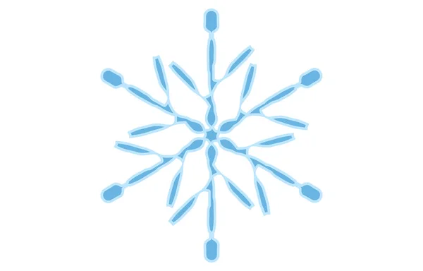 Vector Illustration Blue Snowflake — Stock Vector