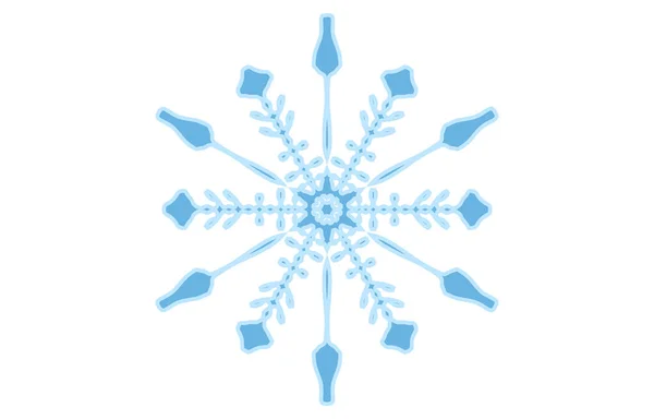 Illustration Vectorielle Flocon Neige Bleu — Image vectorielle