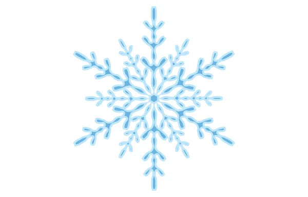 Vector Illustration Blue Snowflake — Stock Vector