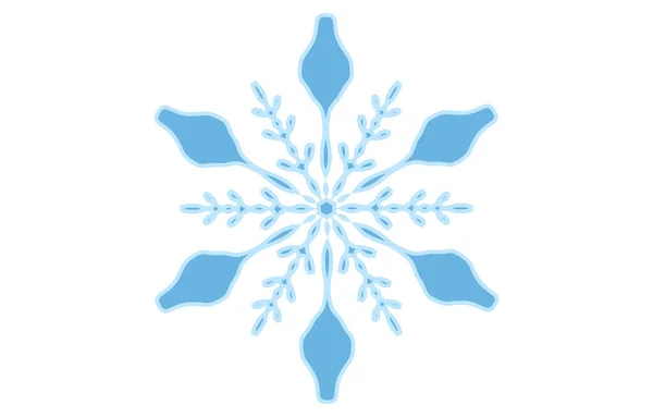 Vector Illustration Blue Snowflake — Stock Vector